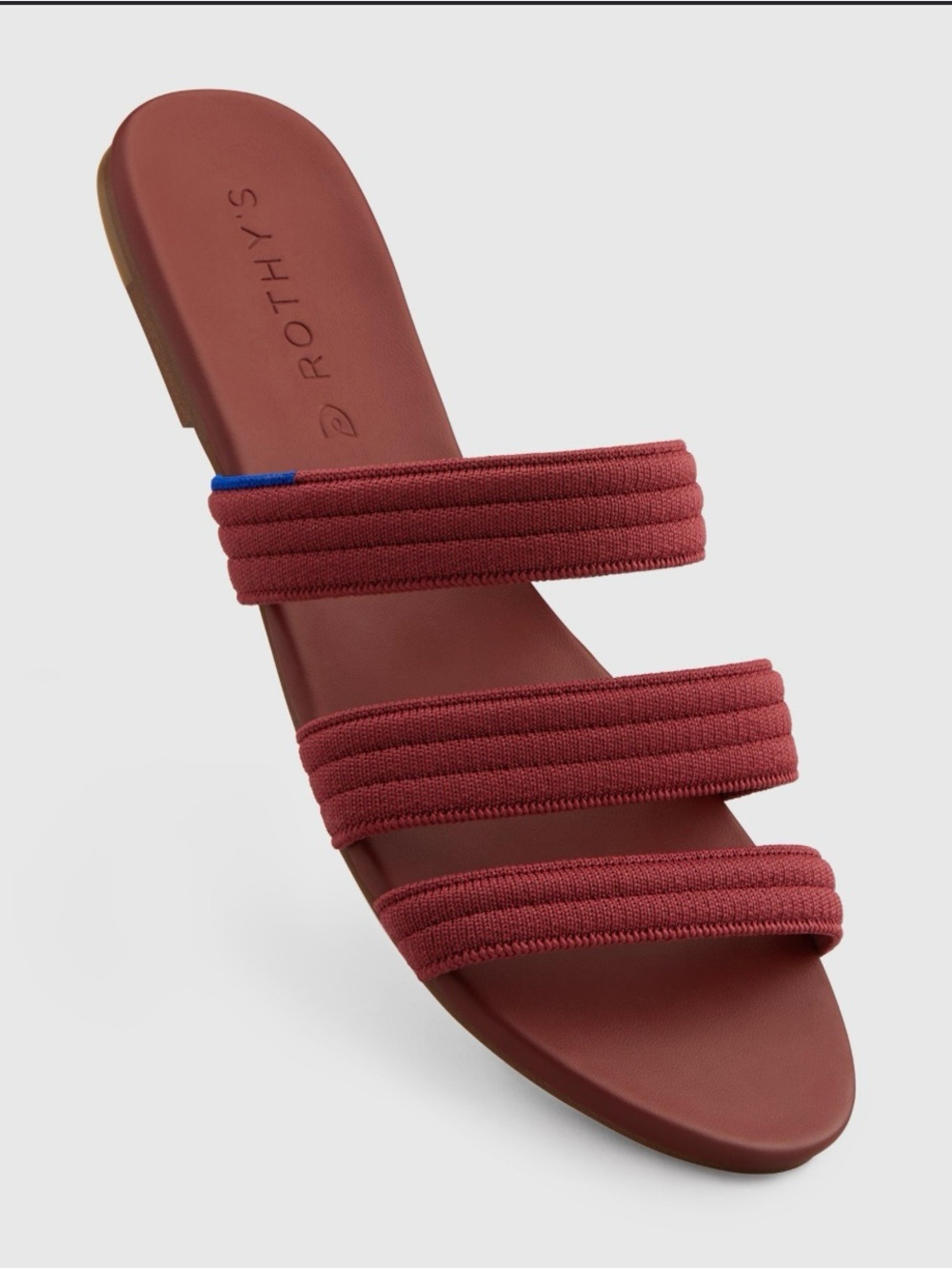 Rothy's Triple-Band Slide Sandals - Deep Red